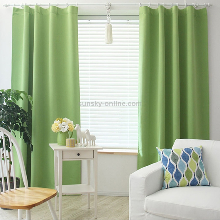 Color sólido, cortinas cortas opacas para el dormitorio, cocina