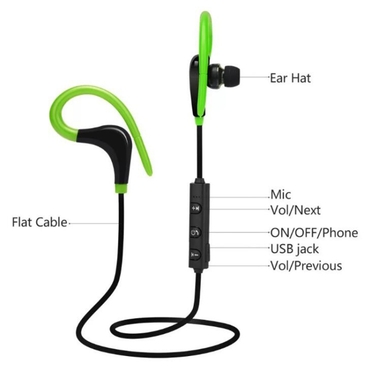 AiWei BT-01 Wireless Bluetooth Earphone with Microphone Hook Sports Earphone(Red) AiWei BT-01 Wireless Bluetooth Earphone with Microphone Hook Sports Earphone(Red)