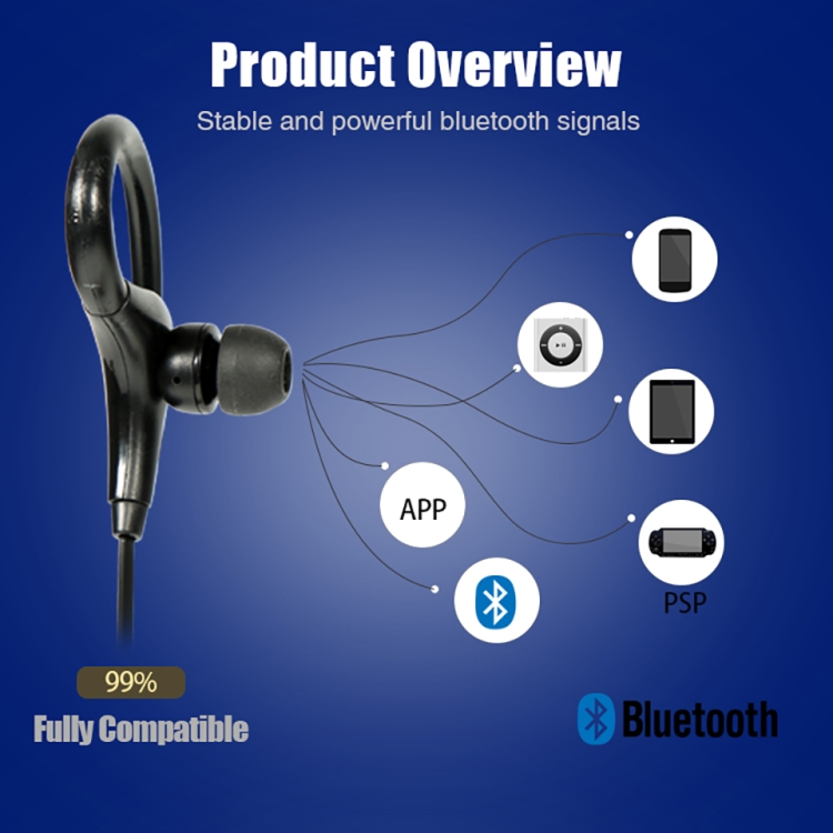 AiWei BT-01 Wireless Bluetooth Earphone with Microphone Hook Sports Earphone(Red) AiWei BT-01 Wireless Bluetooth Earphone with Microphone Hook Sports Earphone(Red)