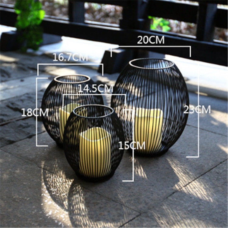 Simple Romantic Wrought Iron Candle Holder Without Candles, SizeM