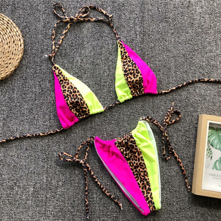 Lime green cheap cheetah print bikini