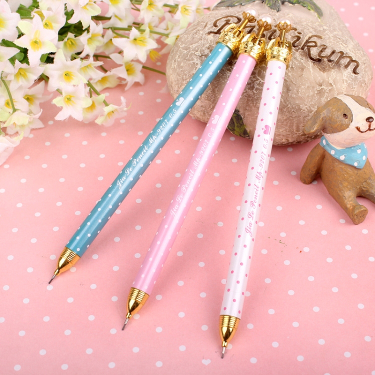 10pcs Crown Colored Mechanical Pencil Auto Lead Pencils Students Stationery  US 