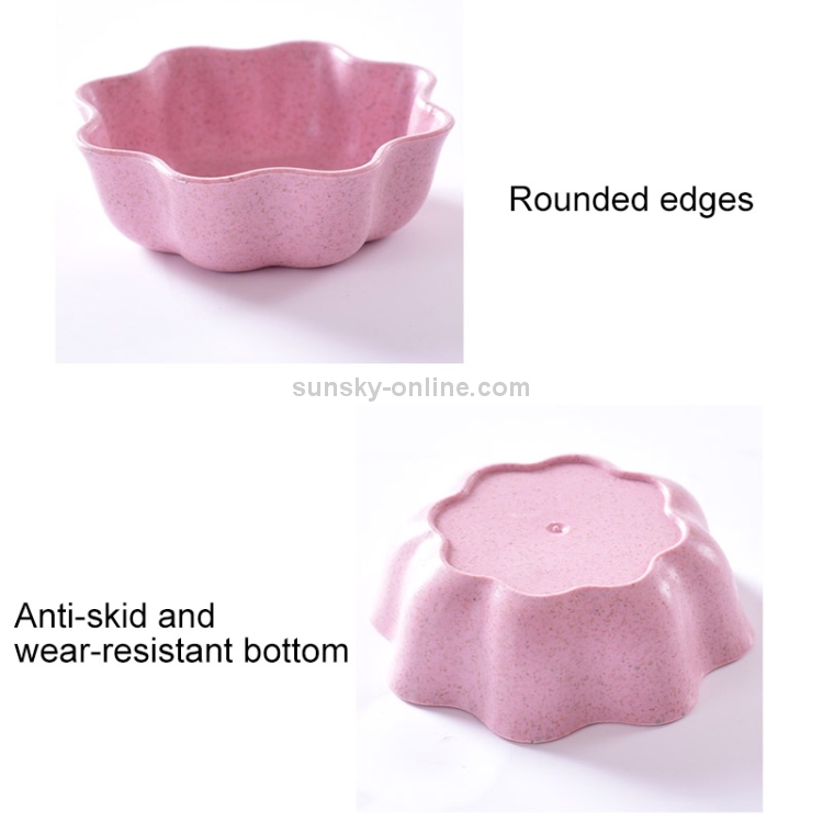 5 PCS Creative Plum Shape Dishes Wheat Straw Seasoning Dish Snack Plate  Chili Sauce Ketchup Dressing Salt Dish,Size:7x7x2.5cm(Blue)
