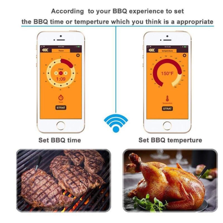 Termometro da forno per alimenti smart Bluetooth wireless da cucina per  barbecue