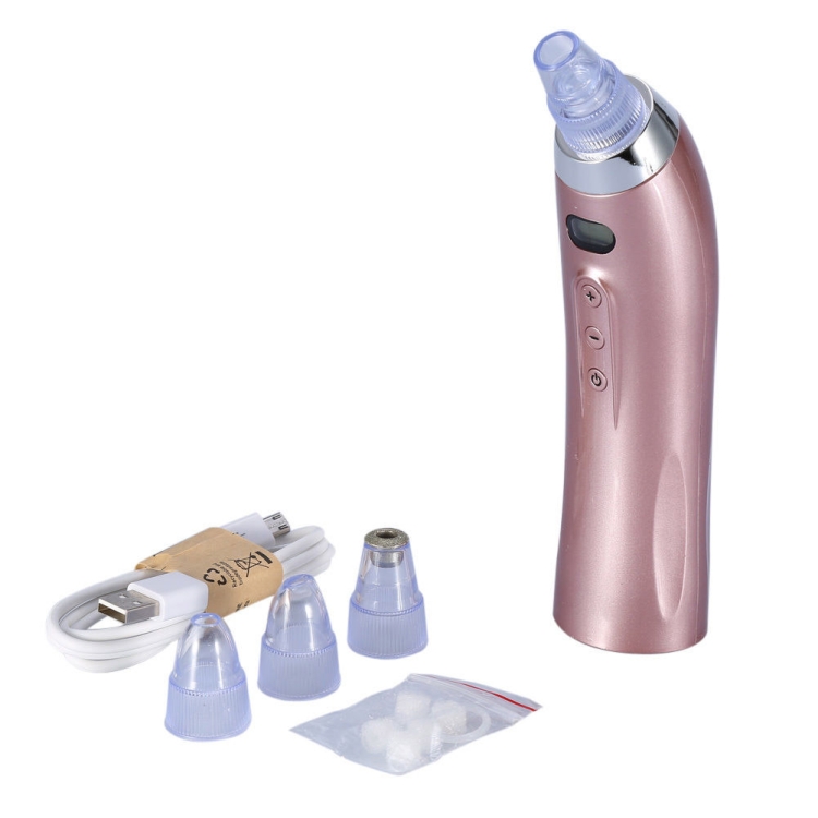 Limpiador de poros faciales Removedor de espinillas Vacío Comedo Succión Diamante Dermoabrasión Limpieza facial Máquina de belleza (oro rosa) - 5