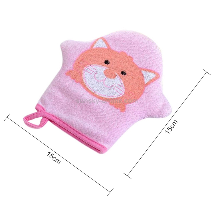 Soft Cartoon Cotton Rubbing Brush Sponge Wash Towel For Kids Baby Bath Towel 