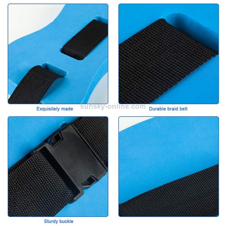 EVA Adjustable Back Floating Foam Swimming Belt Waist Training Equipment  Adult Children Float Board Tool(Blue)