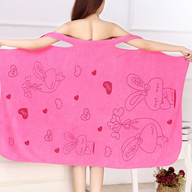Asciugamani da bagno Fashion Lady Indossabile Asciugatura rapida  Asciugamano da bagno magico Beach Spa Accappatoi Gonna da bagno (rosa)
