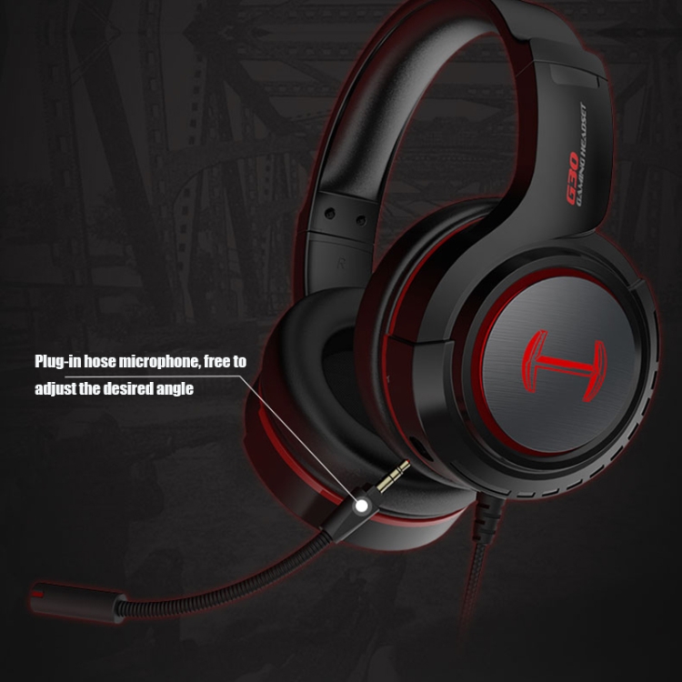 Edifier HECATE G30 Vibration Version RGB USB7.1 Independent Sound Card Professional Gaming Headset with Pluggable Microphone, Cable Length: 2.5m(Black Red) - 4