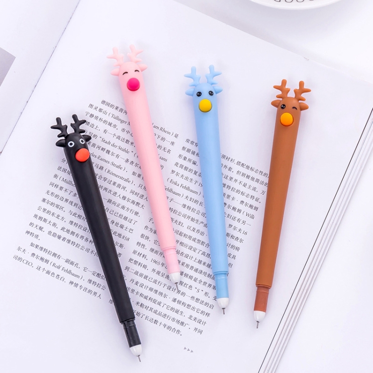 4pcs Black Cat Gel Pen Kawaii Stationery Creative Gift School Supplies 0.5mm hTM 