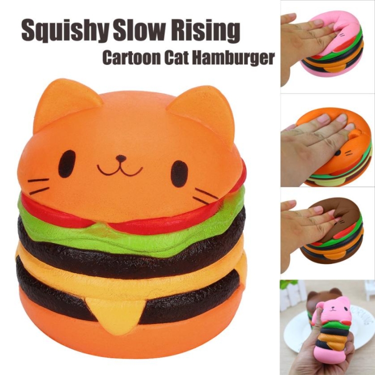 3D Burger Squishys Stress Relief Toy, Hamburger, descompressão