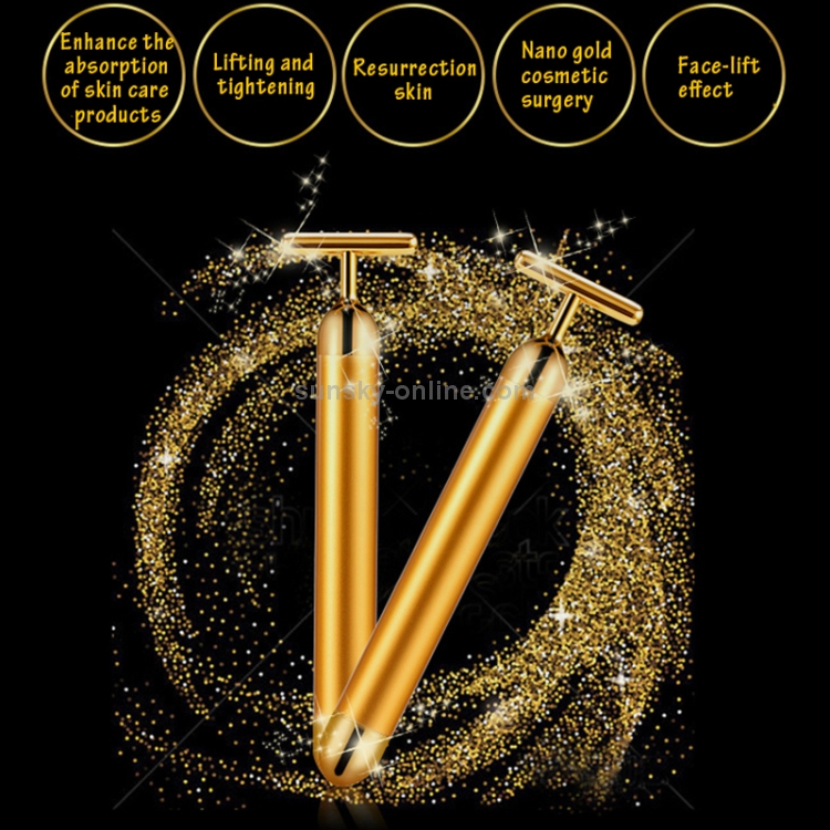 Beauty Electric Facial Pulse Roller Massager(24K Gold) Beauty Electric Facial Pulse Roller Massager(24K Gold)