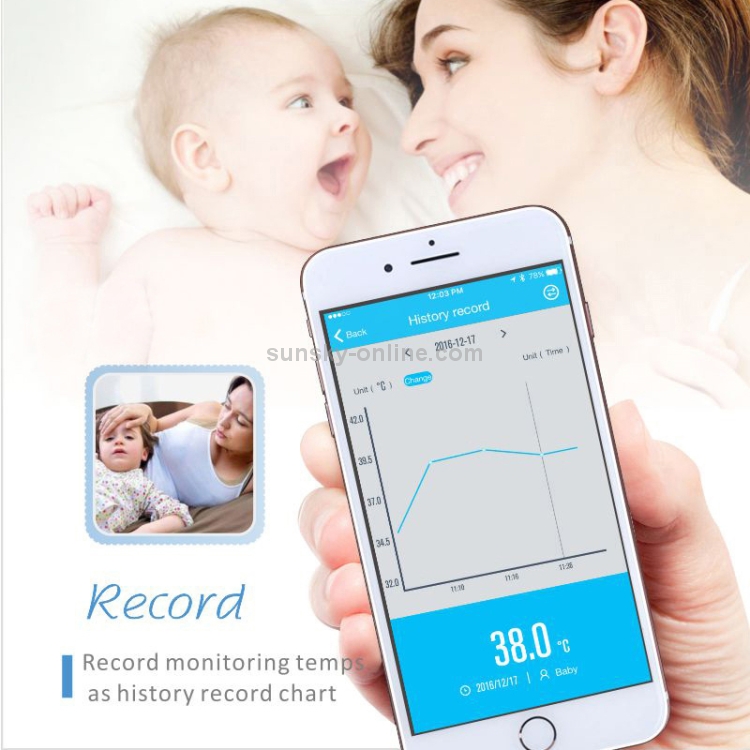 Children Fever Monitor Smart Thermometer Bluetooth 4.0 Wireless
