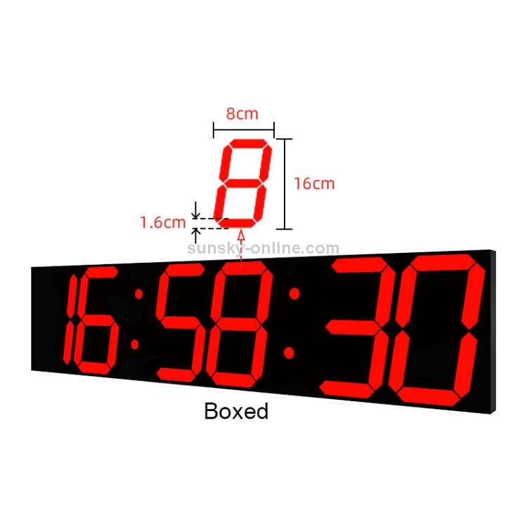 Horloge murale numérique LED créative Horloge WIFI multifonction, Style:  Boîte scellée 6 bits WIFI (blanc)
