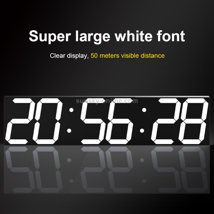 Horloge murale numérique LED créative Horloge WIFI multifonction, Style:  Boîte scellée 6 bits WIFI (blanc)