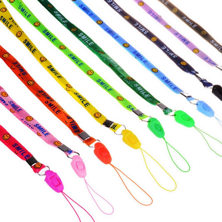 100 PCS Smiling Face Lanyards for ID Card Working Card Badge - 1