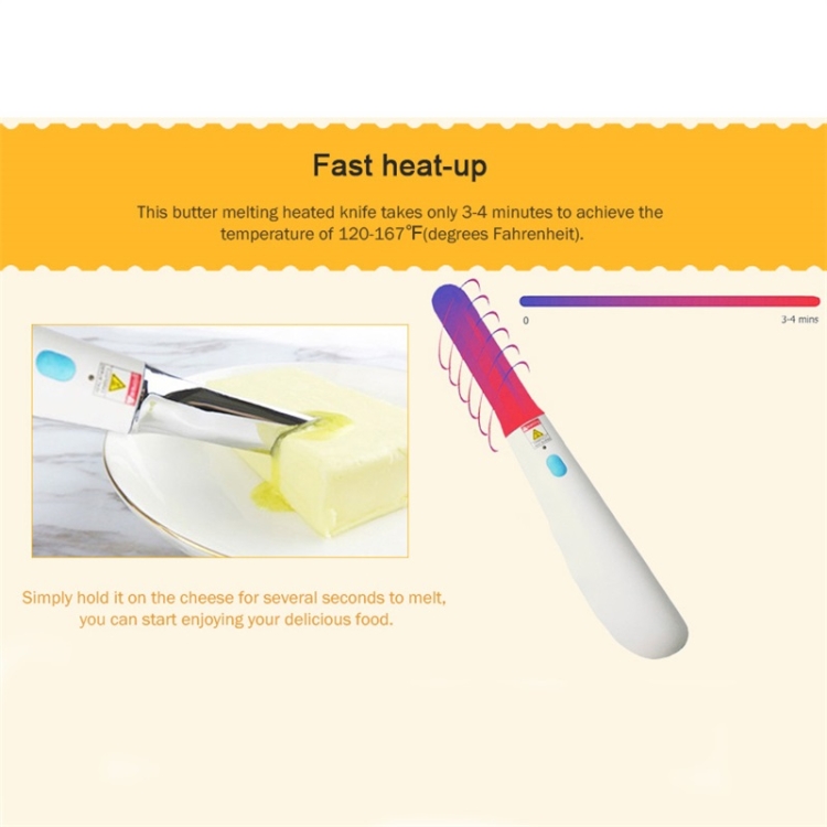 Rechargeable Electric Warm Butter Knife Heated Spreader for Melting Cutting  Spreading Cheese Honey Ice Cream