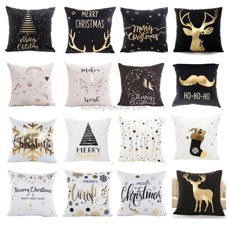 2pcs Christmas Pillow Protectors Coffee Pillowcase Covers 品質のいい