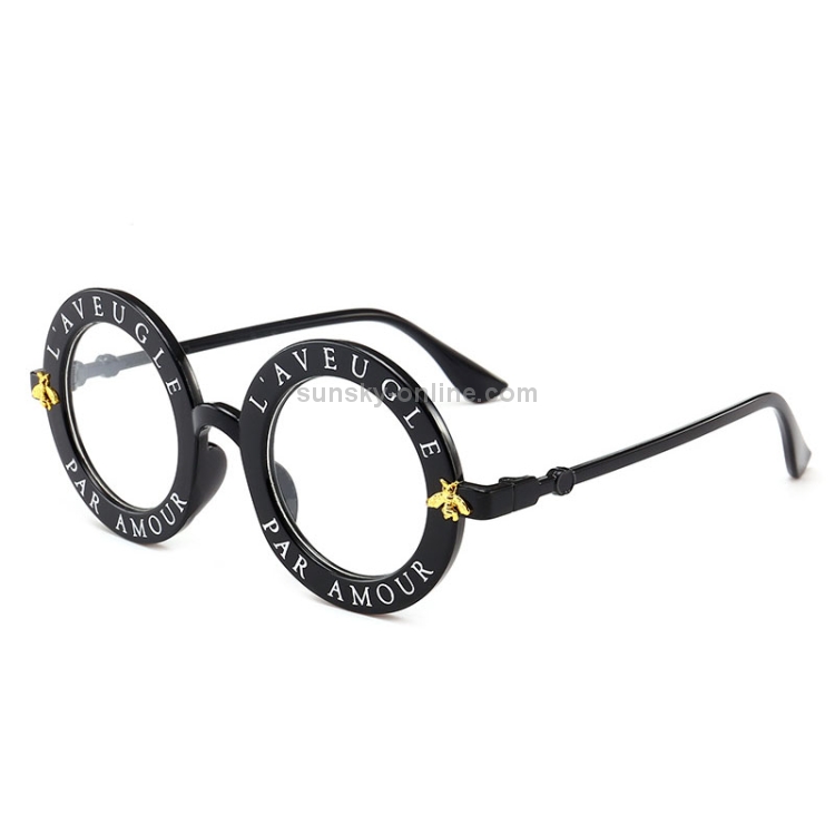 Women Vintage Round Frame Gradient Shades Sun Glasses(Transparent)