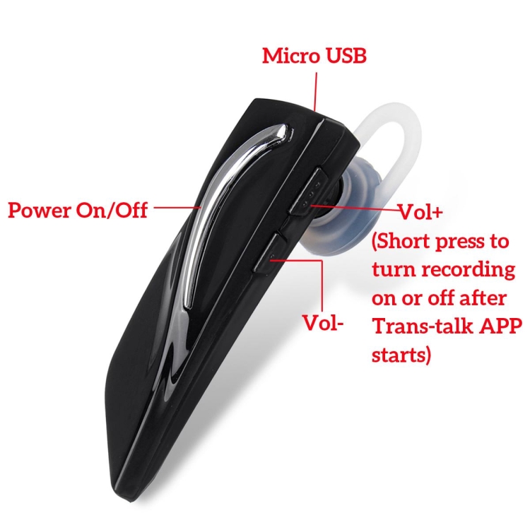 Traductor de voz inteligente Auriculares inalámbricos Bluetooth5.0