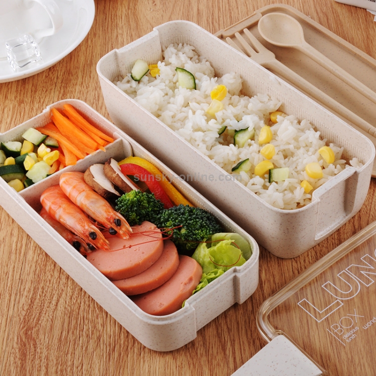900ml Portable Bento Lunch Box 3 Layer Wheat Straw Bento Boxes Microwave  Dinnerware Food Storage Container Kids Foodbox Lunchbox