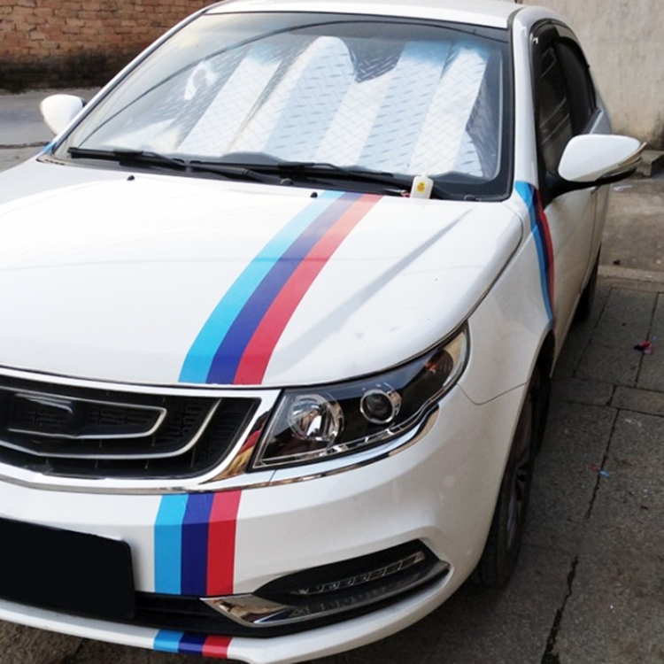 Flag Striped Car Hood Vinyl Sticker Body Decal(Tricolor)