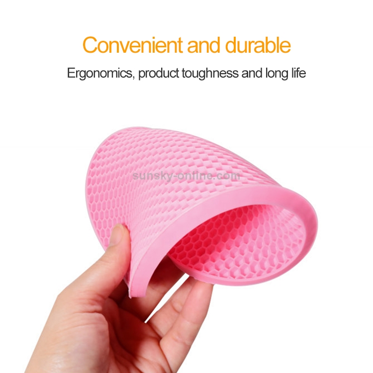 Honeycomb Silicone Round Non-slip Heat Resistant Mat, Size: 18x18x0.8cm( Coffee)