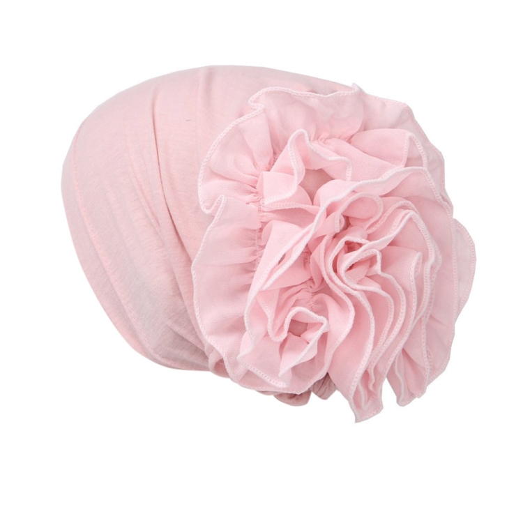 Sombrero De Cabeza Flexible De Flor Grande De Color Sólido 