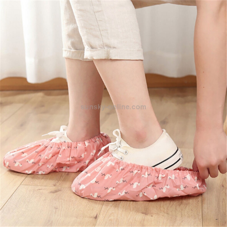 1 Pair Thicken Reusable Elastic Shoe Cover Home Indoor Antiskid Overshoes-^ 
