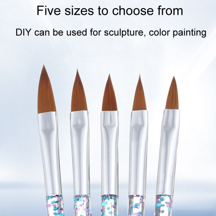 15 Uds., Cepillo de cristal para decoración de uñas, Gel UV, pintura, puntas de tallado, puntas de tallado, herramientas de salón de manicura - 2