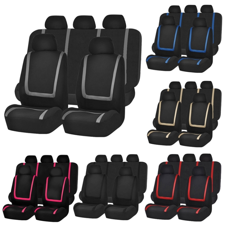 Coprisedili Anteriori Universali per Auto Seat Cover Protezione per Sedile  della Macchina Poliestere Grigio/Nero