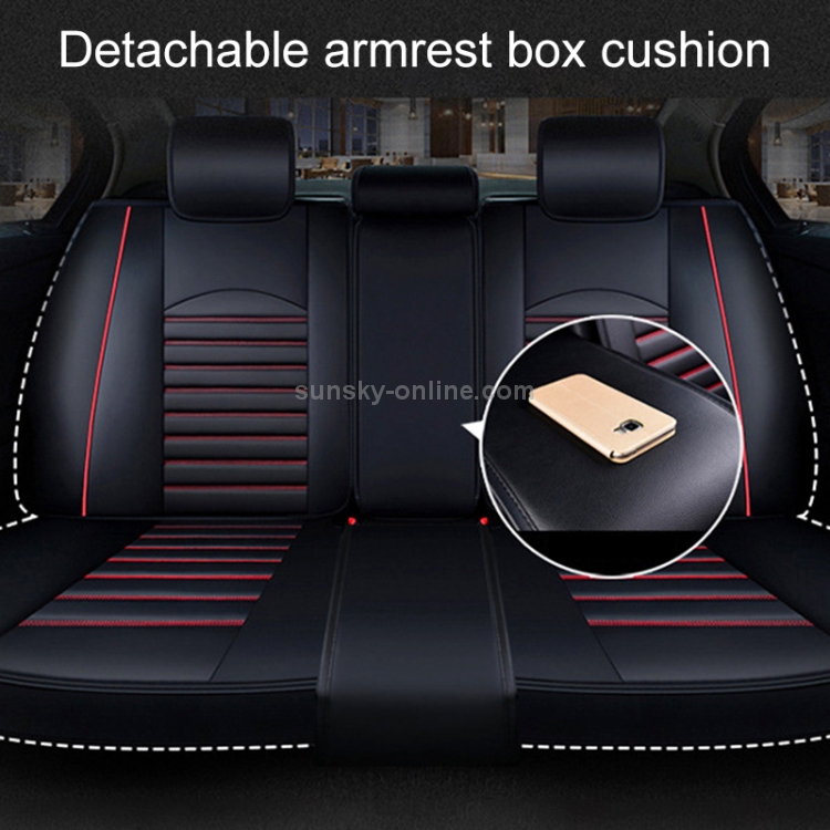 Universal pu leather deluxe car cover seat protector cushion black front deals cover