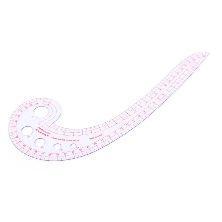 2PCS/Set Comma-Shaped Curve Ruler, DIY Sewing Ruler, French Curve Ruler