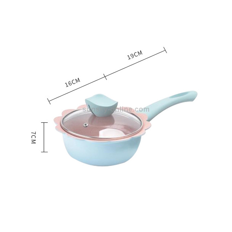 Pot de nourriture complémentaire pour bébé Casserole à lait Maifan Stone Petit  pot multifonction domestique antiadhésif, couleur: Casserole à lait bleu  avec couvercle