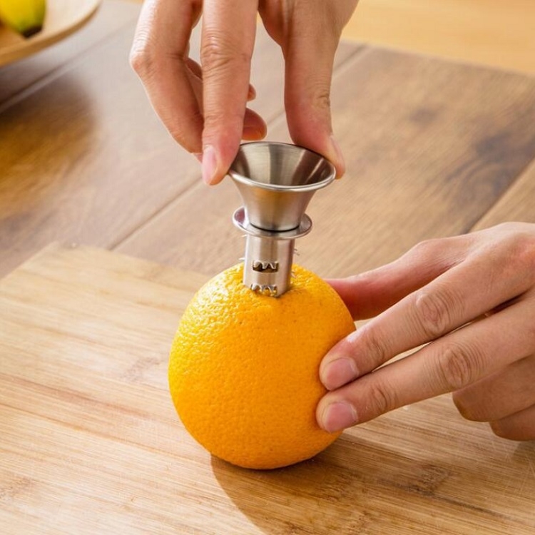 Presse-agrumes Manuel en Acier Inoxydable avec Bol orange Citron