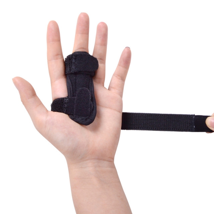 JM02965 Protecteur de doigt pour corriger la fixation de la fracture  Fixateur de support de doigt de manchon de protection, taille: taille  unique (noir)