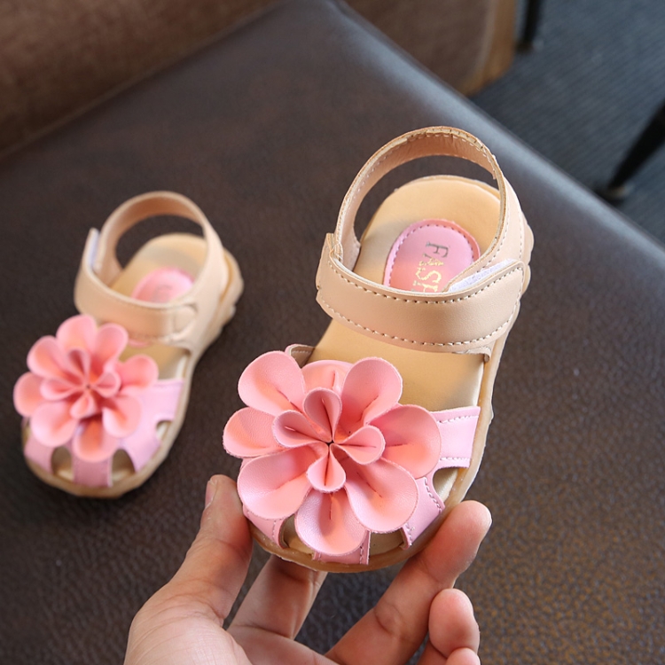 tanto melocotón juicio 2 pares de sandalias de moda para niñas, zapatos para niños pequeños con  músculos de vaca, fondo suave, tamaño del zapato: 25 (15,3 cm) (rosa)