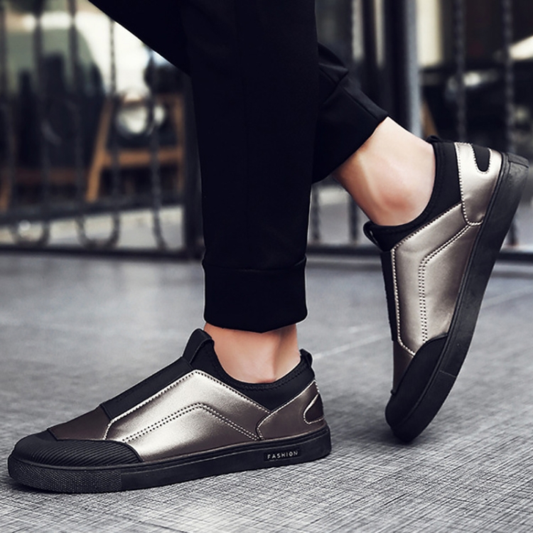 SUNSKY - Mocasines para hombre Zapatos de hombre de cuero con banda  elástica, Talla de zapato: 39 (Blanco)