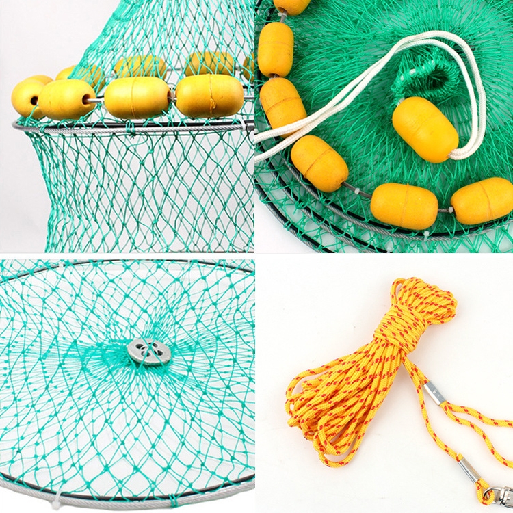 Buy Proberos® Collapsible Fishing Net with Rope, Folded Fish Net