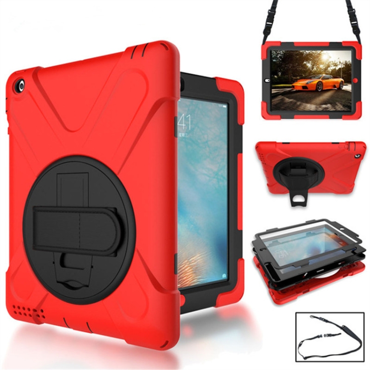 360 Degree Rotation Silicone Protective Cover with Holder and Hand Strap and Long Strap for iPad Pro Air 3 10.5 (2019)(Red) 360 Degree Rotation Silicone Protective Cover with Holder and Hand Strap and Long Strap for iPad Pro Air 3 10.5 (2019)(Red)