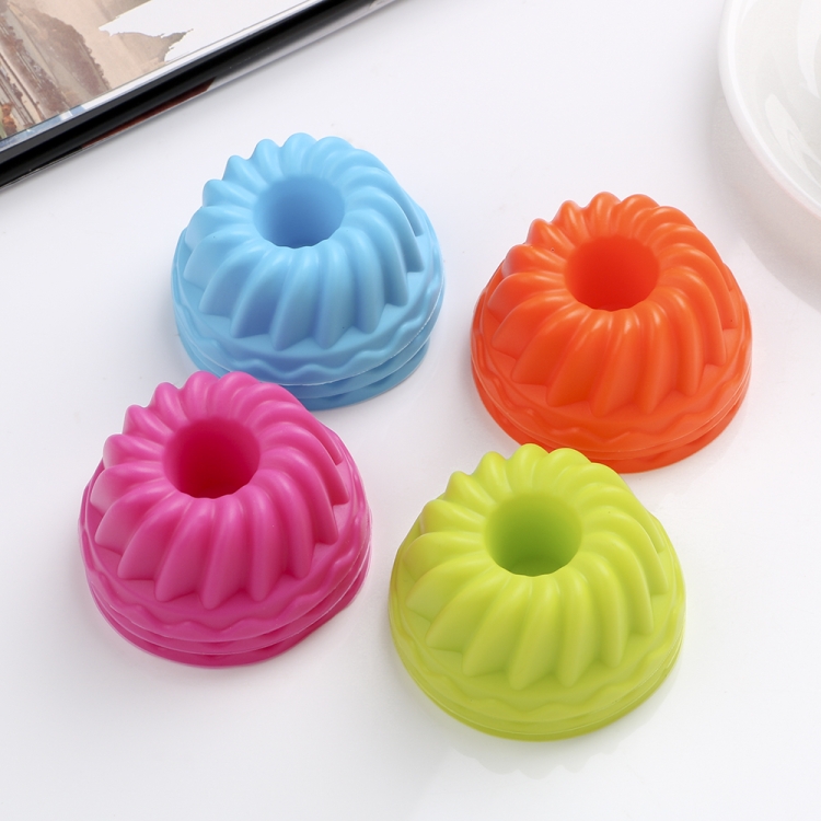 12 pcs Thread Shape Baking Jelly Mould Silicone Pudding Cupcake Muffin  Donut Mold