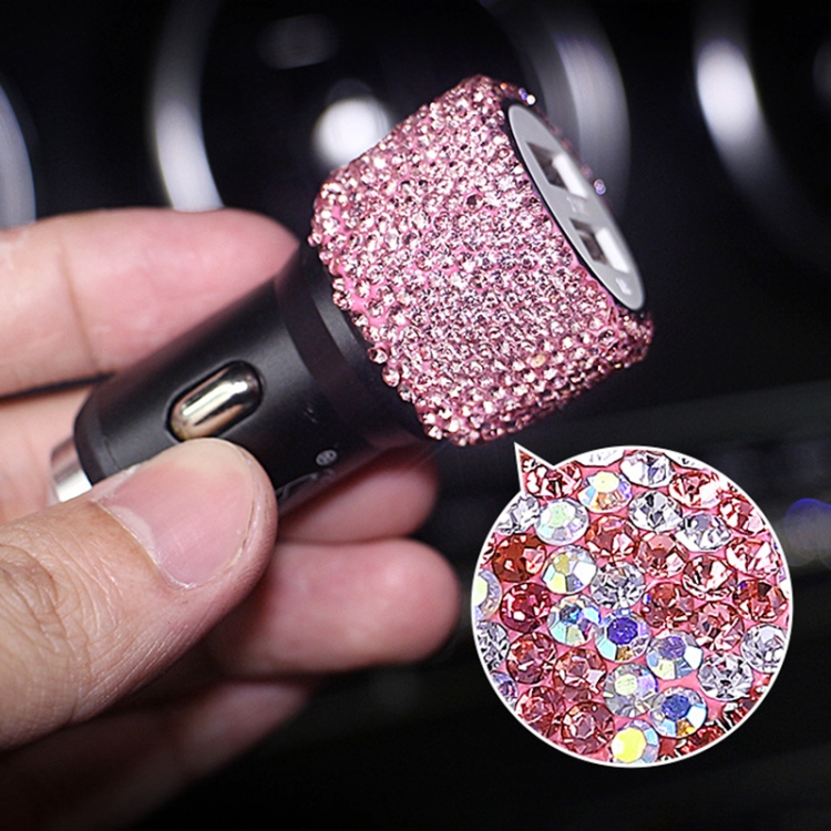 Diamond Car Dual USB Charge Mobile Phone Safety Hammer Charger(AB illusion) Diamond Car Dual USB Charge Mobile Phone Safety Hammer Charger(AB illusion)