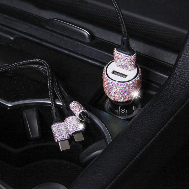 Diamond Car Dual USB Charge Mobile Phone Safety Hammer Charger(AB illusion) Diamond Car Dual USB Charge Mobile Phone Safety Hammer Charger(AB illusion)