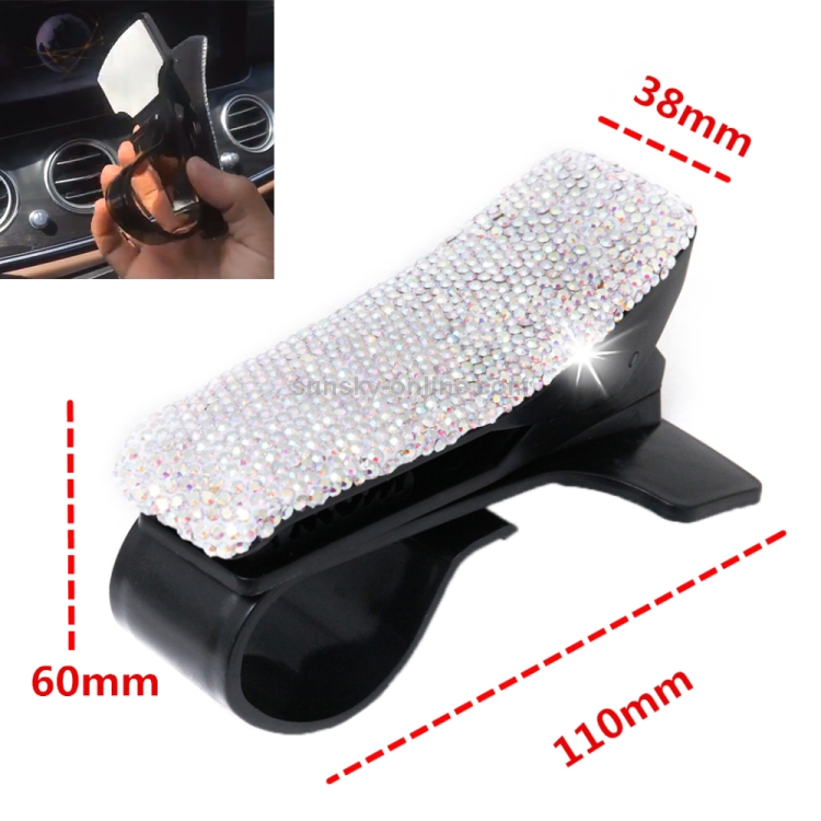Soporte para teléfono de coche con forma de diamante Soportes móviles para  salpicadero de coche creativo giratorio de 360 ​​grados (AB)