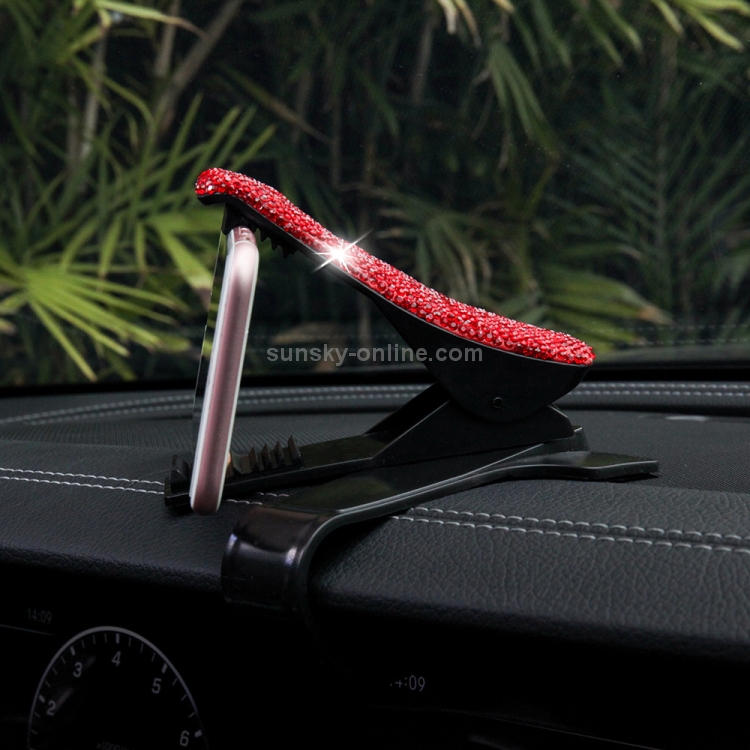 Diamond Car Phone Holder 360 Degree Rotating Creative Car Dashboard Mobile Holders(Red) Diamond Car Phone Holder 360 Degree Rotating Creative Car Dashboard Mobile Holders(Red)
