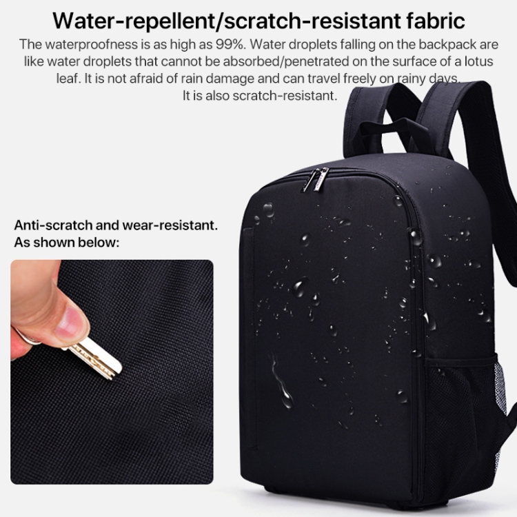 CADeN Shoulder Digital Camera Bag Outdoor Nylon Photography Backpack(Black (Big size)) - 4