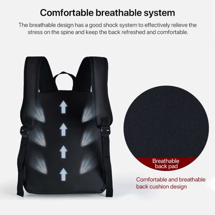 CADeN Shoulder Digital Camera Bag Outdoor Nylon Photography Backpack(Black (Big size)) - 6