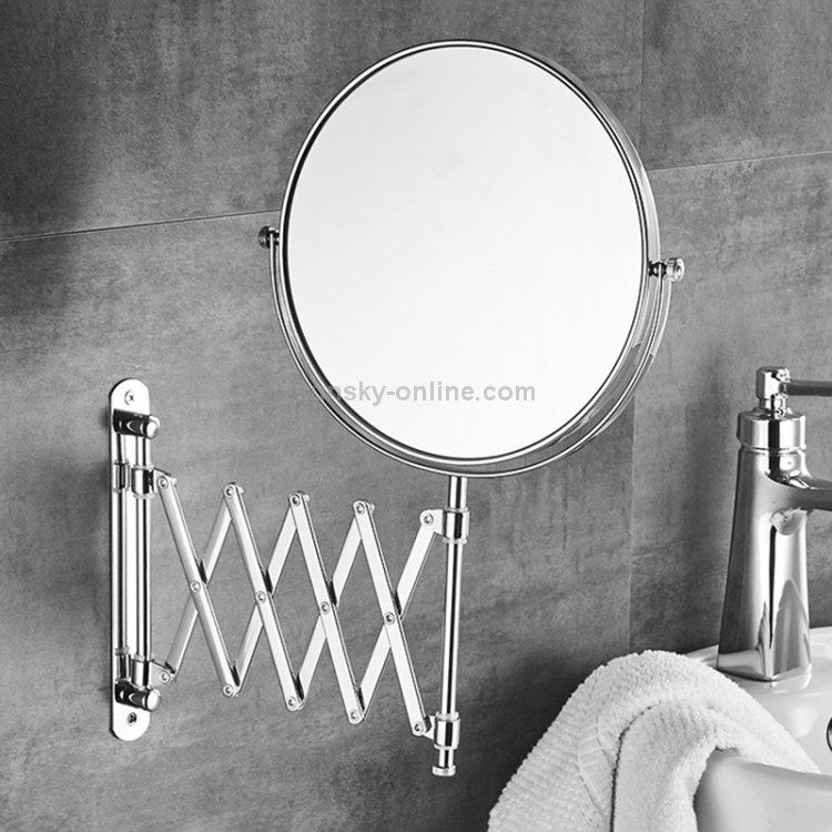 Espejo de baño plegable de 8 pulgadas, brazo extensible