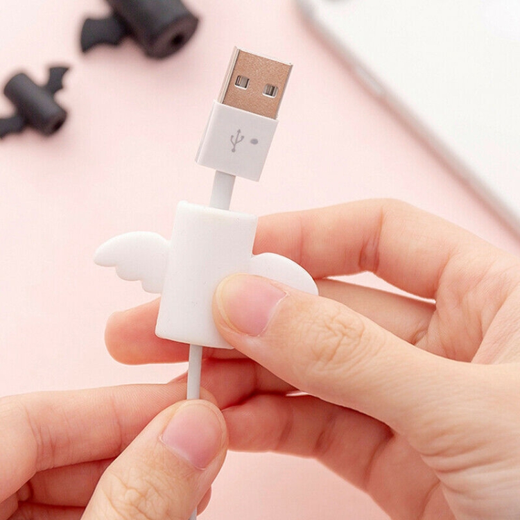 20 PCS Angel Shape Data Cable Anti-break Protection Cover Set(White) 20 PCS Angel Shape Data Cable Anti-break Protection Cover Set(White)