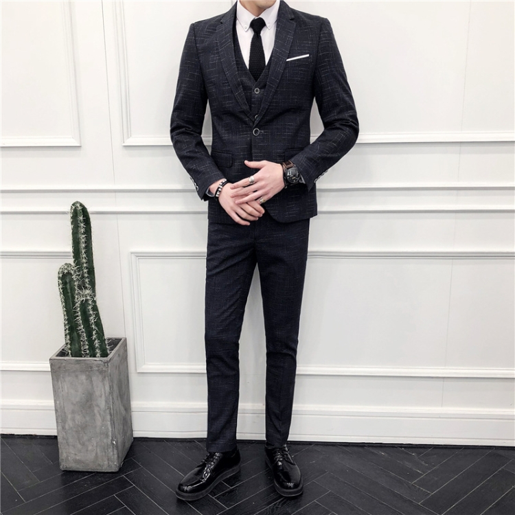 3 pes suit black